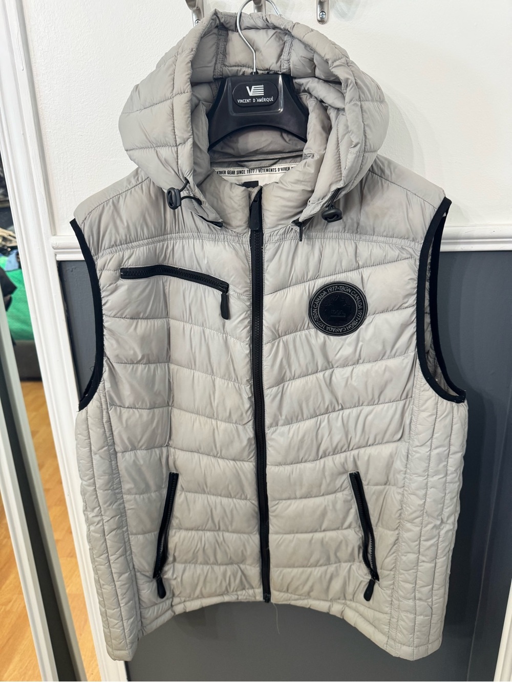Men's Light Gray Insulated Puffer Jacket